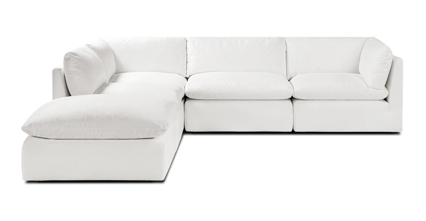 Fluffy Modular 4 Piece + Ottoman