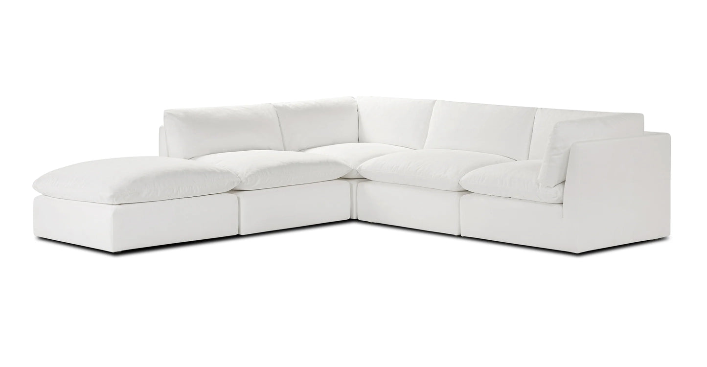 Fluffy Modular 4 Piece + Ottoman