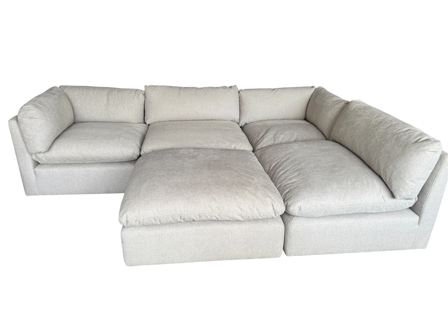 Fluffy Modular 4 Piece + Ottoman